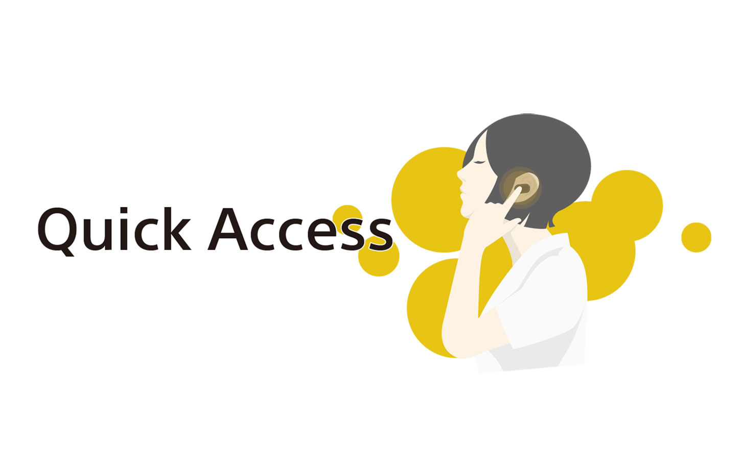 Una imagen animada del control táctil Quick Access.